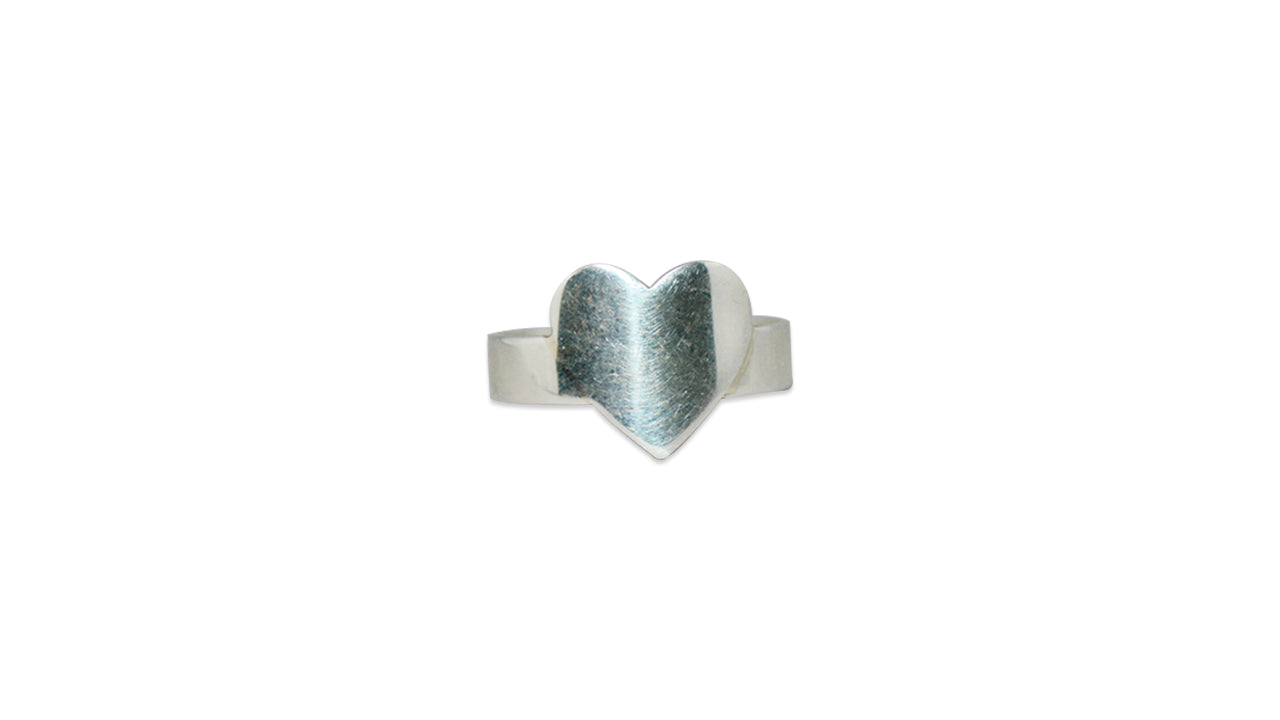 925 Sterling Silber Herzring Statement Ring Geschenk für Sie Handgefertigter Silberschmuck Damenring Geschenkring