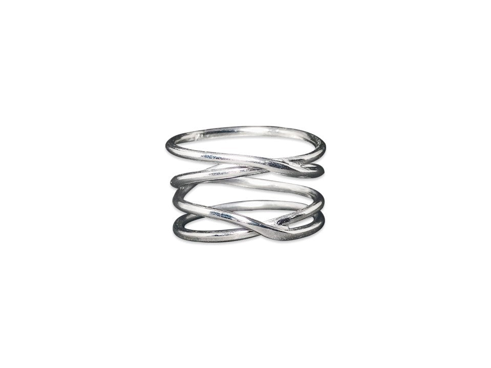 Spiral Schmuck Handgefertigter Spiralring 925 Sterling Silber Damenring Einzigartiger Statement-Ring Schmuck für sie