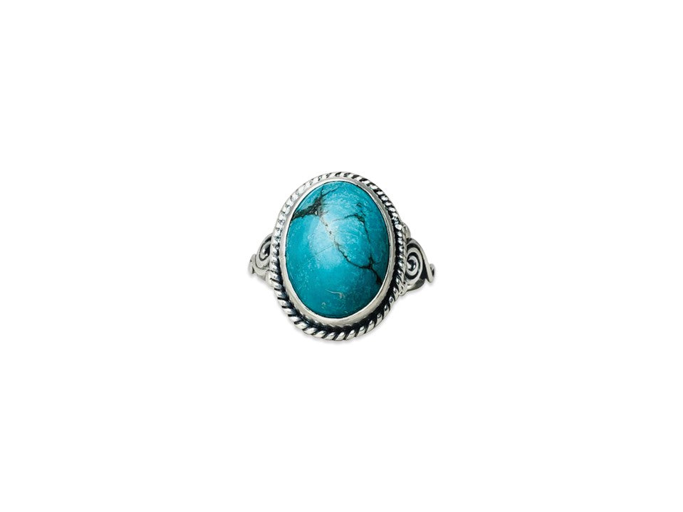 Natur Türkis Ring 925 Sterling Silber Ring Handgefertigter Ring Für Frauen Böhmischer Schmuck Silber Türkis Alltagsring